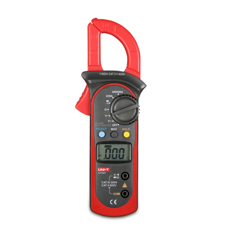 UNI-T UT201 Multimetro digitale a pinza 400A Rilevatore di tensione CA/CC, UT201 400A UNI-T UT201 Multimetro digitale a pinza 400A Rilevatore di tensione CA/CC, UT201 400A